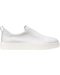 Santoni - Panelled Slip-On Sneakers - Lyst