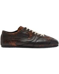 Dries Van Noten - Dustin Panelled Leather Sneakers - Lyst