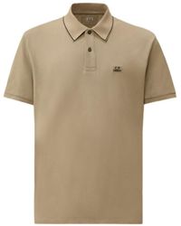 C.P. Company - Logo-Detail Short-Sleeve Cotton Polo Shirt - Lyst