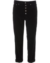 Dondup - Mid-Rise Cropped Corduroy Trousers - Lyst