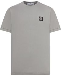 Stone Island - Logo Patch Crewneck T-Shirt - Lyst