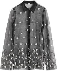 TOTEME - Totême Floral-Embroidered Shirt - Lyst