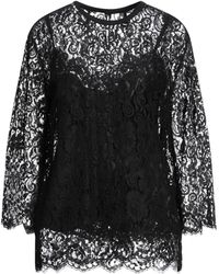 Dolce & Gabbana - Solid-Colored Lace Top - Lyst