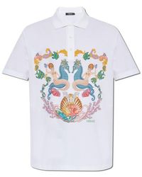Versace - Polo With Logo - Lyst