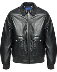 Paul Smith - Flap-Pocket Zip-Front Leather Jacket - Lyst