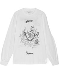 Ganni - Re-Cut Heavy Long Sleeve T-Shirt - Lyst