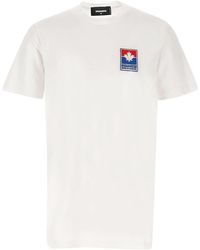 DSquared² - Logo Patch Crewneck T-Shirt - Lyst