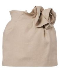Magda Butrym - Floral-Appliqué Linen Miniskirt - Lyst