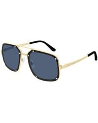 Cartier - Santos De Square-Frame Sunglasses - Lyst