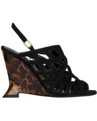 Balmain - Wedge Cage Sandals - Lyst