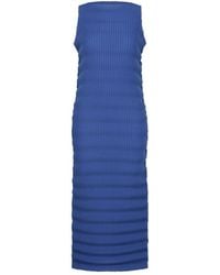 Issey Miyake - Spring Pleated Midi Dress - Lyst
