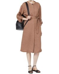 Max Mara - Lembo Belted Long-Sleeve Midi Dress - Lyst
