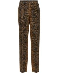 Twinset - Wide-Leg Animal Print Pants - Lyst