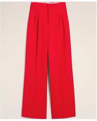 Ami Paris - High-Waist Wide-Leg Trousers - Lyst
