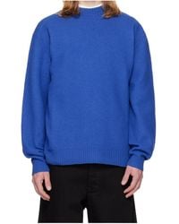 Jil Sander - Ribbed-Knit Trim Wool Sweater - Lyst