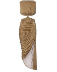 Christopher Esber - Theia Cutout Draped Asymmetric Midi Dress - Lyst