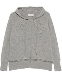 ERMANNO FIRENZE - Embroidered Zip-Up Hoodie - Lyst
