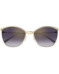 Cartier - Geometric-Frame Sunglasses - Lyst