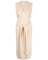 Lemaire - Tied-Waist Cotton Dress - Lyst