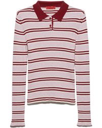 MAX&Co. - Striped Polo-Neck Jumper - Lyst