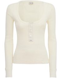 Chloé - Ribbed Cotton Jersey Long Sleeve Top - Lyst