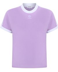 Versace - Logo Embroidered Crewneck T-Shirt - Lyst