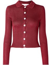 Calle Del Mar - Cropped Ribbed-Knit Cardigan - Lyst