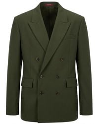 Gucci - Double-Breasted Light Wool Gabardine Jacket - Lyst