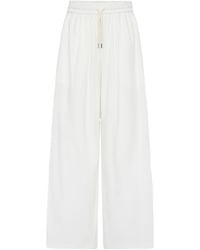 St. Agni - Cotton-Blend Poplin Wide-Leg Pants - Lyst