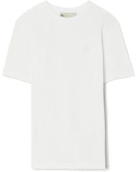 Tory Burch - Logo Embroidered Crewneck T-Shirt - Lyst
