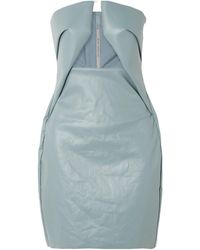 rick owens coated denim dress Rick Owens Coated Denim Mini Dress in Black