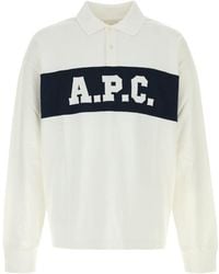A.P.C. - Alexis Logo Long-Sleeve Polo Shirt - Lyst