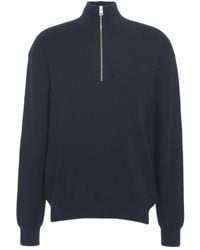 Closed - Half-Zip Ribbed-Knit Jumper - Lyst