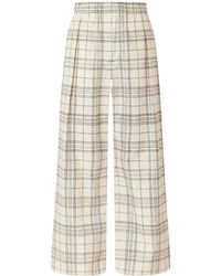 Jil Sander - Plaid Wide-Leg Casual Pants - Lyst