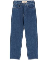Valentino - Denim Trousers With Vgold - Lyst