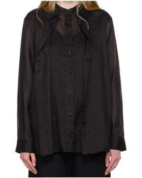 TOTEME - Totême Long Sleeved Double-Collar Shirt - Lyst