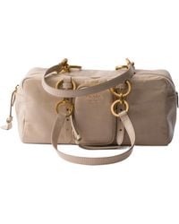 Prada - Dangle Medium Leather Top-Handle Bag - Lyst