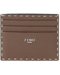Fendi - Selleria Card Holder With 100 Hand-Sewn Topstitches - Lyst