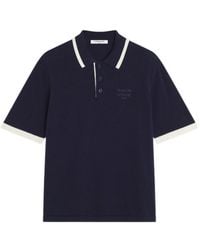 Maison Kitsuné - Ribbed-Trim Polo Shirt - Lyst