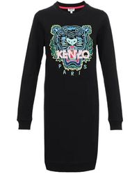 KENZO - Logo Embroidered Dress - Lyst