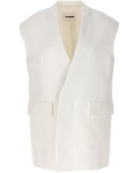 Jil Sander - Straight Hem Oversized Tailored Vest - Lyst