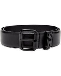 DIESEL - B-1Dr Logo-Plaque Belt - Lyst