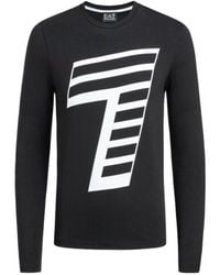 EA7 - Logo Long-Sleeved T-Shirt - Lyst