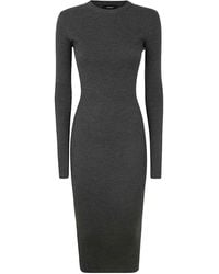 Wardrobe NYC - Round Neck Long Sleeve Dress - Lyst
