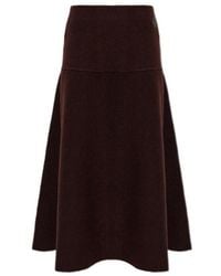 Moncler - Wide Waistband Flared Skirt - Lyst