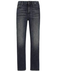 Dolce & Gabbana - Logo Plaque Low-Rise Jeans - Lyst