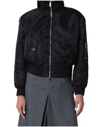 Frankie Shop - Short Storm Technical Fabric Bomber Jacket - Lyst
