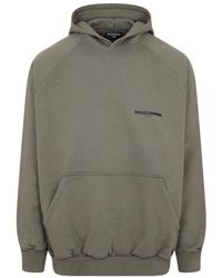 Balenciaga - Logo Printed Long-Sleeved Hoodie - Lyst