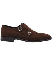 BOSS - Suede Double-Breasted Monk Shoes - Lyst