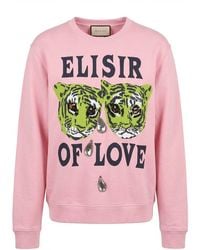 Gucci - Tiger Printed Long-Sleeved Hoodie - Lyst
